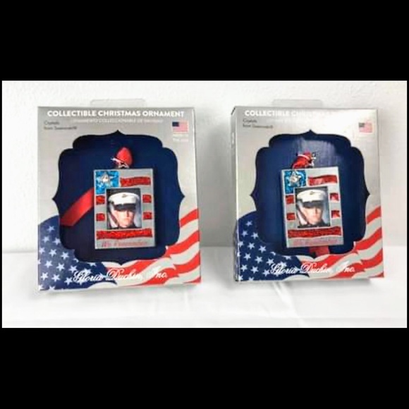 Patriotic Photo Frame Ornament/Swarovski Crystals - Picture 4 of 8